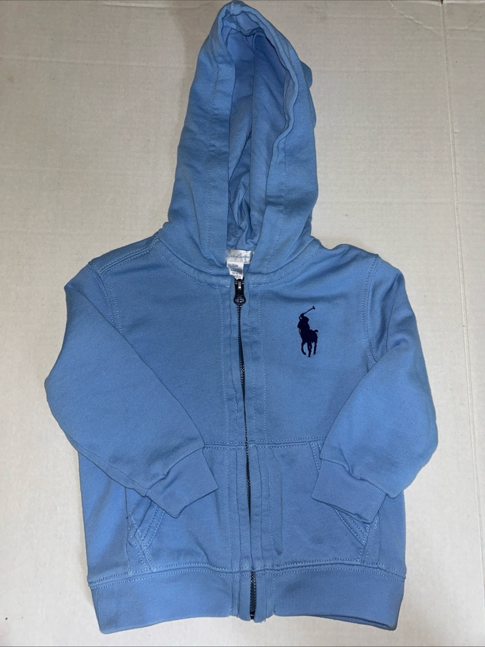 Polo Ralph Lauren blue kids zip up hoodie size 24M